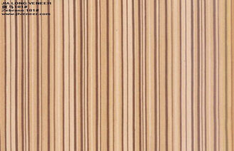 Panneaux de mur en bois machinés de construction de placage de Zebrano artificiels
