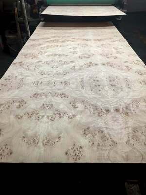 Feuilles de placage de ronce de Mappa coupées en tranches de 0,5 mm d'épaisseur pour la décoration d'hôtel