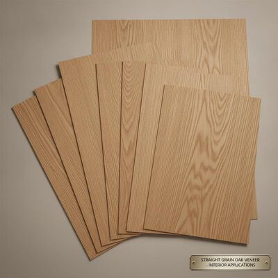 Straight Grain Pattern Oak Veneer Sheets In Widths 100mm 640mm And Sheetwidth Up To 1220mm Ideal For Interior Applications